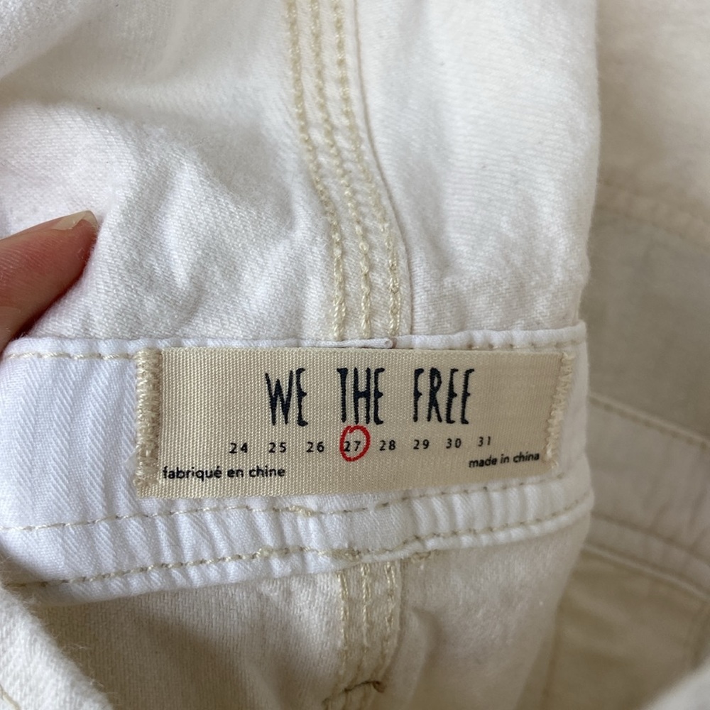Free Prople White Denim Overalls Jumpsuit - Picture 5 of 8